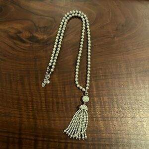 Talbots gray pearl necklace